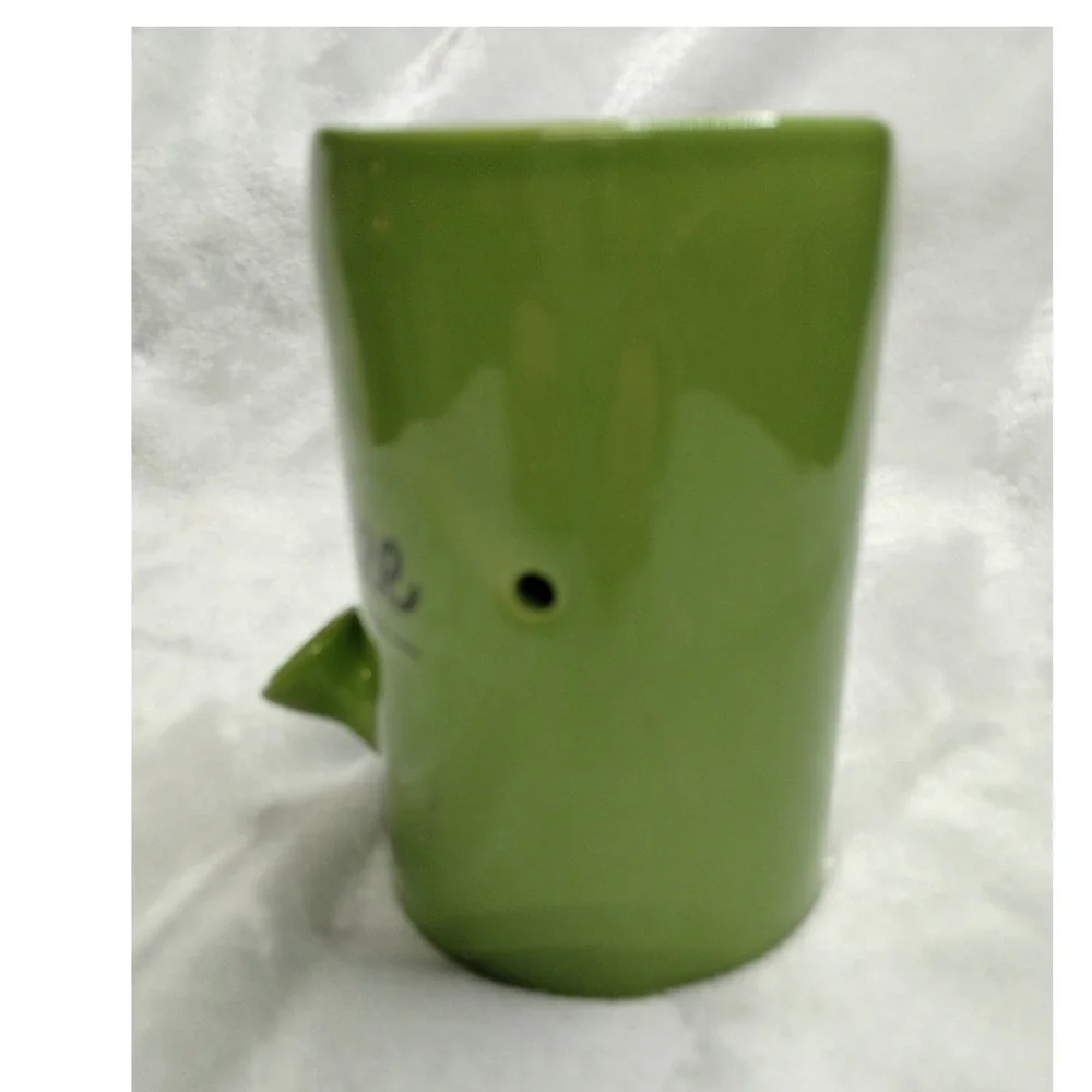 Wake & Bake Coffee Co. Lime Green Ceramic Pipe Mug Novelty Coffee Cup 420 - Picture 2 of 10